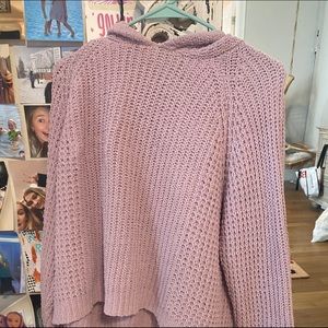 Hooded purple sweatshirt